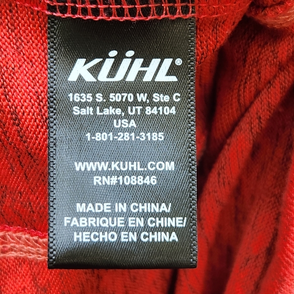 KUHL Women's Top Extra Small Orange Thumb Holes Front Pocket Outdoors Hiking - Picture 7 of 12